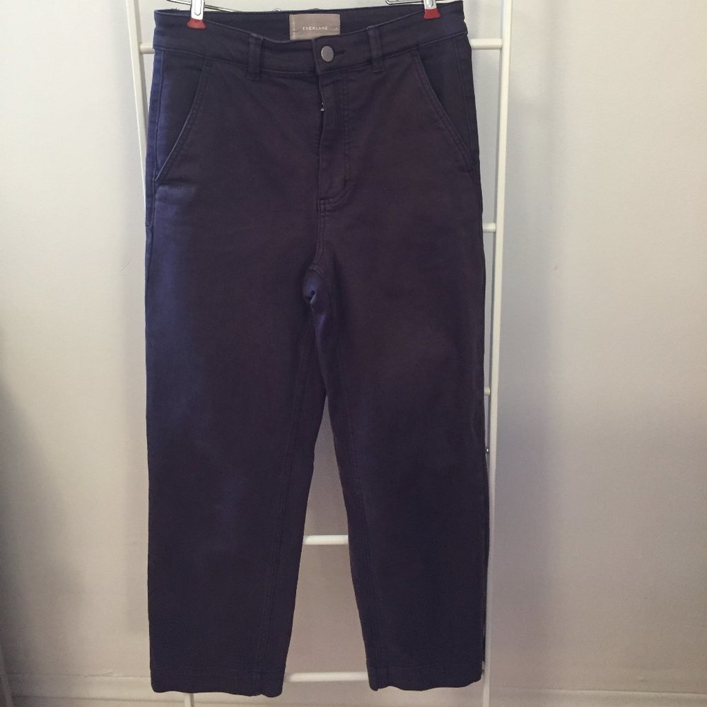 Everlane Straight Leg Crop - Purple, Size 4